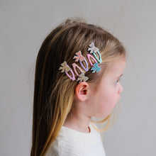 Load image into Gallery viewer, Sparkle bow mini clic clacs headband by MIMI &amp; LULA with shiny bow detail and sleek design for a stylish hair accessory.
