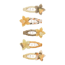 Load image into Gallery viewer, MIMI &amp; LULA Daffodil mini Clic Clacs headband with small daffodil flower embellishments on a beige background