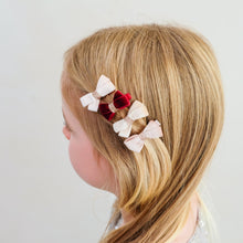 將圖片載入圖庫檢視器 Glitter velvet bow salon hair clips
