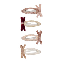 將圖片載入圖庫檢視器 Skinny velvet bow hair clips