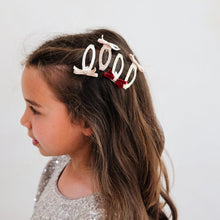 將圖片載入圖庫檢視器 Skinny velvet bow hair clips