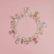 Load image into Gallery viewer, Unicorn and rainbow hair clips