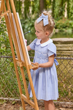 Load image into Gallery viewer, Clémence, smocked dress, in Cornflower poplin