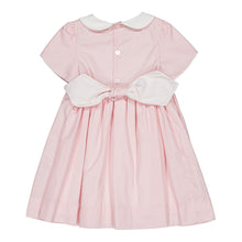 Load image into Gallery viewer, Kidiwi Clémence smocked dress in Fairy Tale pink poplin, showcasing a charming pink dress with smocking details and a playful design.