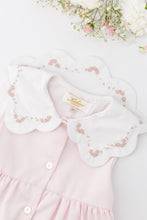 Load image into Gallery viewer, Kidiwi Colette pink piqué dress for girls, featuring a stylish and comfortable design with a soft textured fabric.