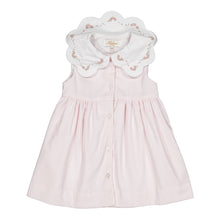 Load image into Gallery viewer, Pink piqué dress named Colette by Kidiwi, featuring a stylish design perfect for young children.