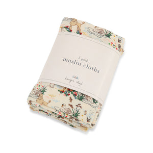 3 pack muslin cloth gots - mizumi