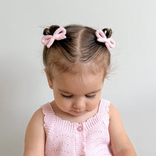Load image into Gallery viewer, Crochet Ribbon Pigtail Set | Pink Frost