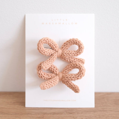 CROCHET RIBBON PIGTAIL SET // COOKIE