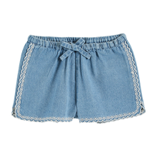 將圖片載入圖庫檢視器 Light denim embroidered shorts