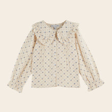 Load image into Gallery viewer, Floral blouse on a beige background