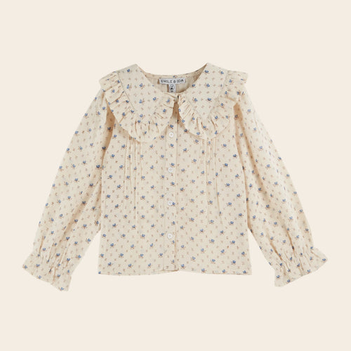 Floral blouse on a beige background
