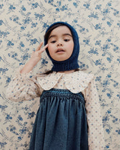 Load image into Gallery viewer, Ecru blouse with blue flowers