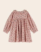 Load image into Gallery viewer, Loose-fitting pink dress with red flowers