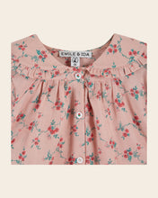 Load image into Gallery viewer, Pink blouse with red flowers