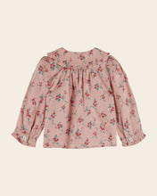 Load image into Gallery viewer, Pink blouse with red flowers