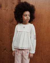 Load image into Gallery viewer, Pink velvet cross-stitch pants