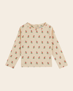 Organic cotton poppy cream T-shirt - POPPY BRIOCHE