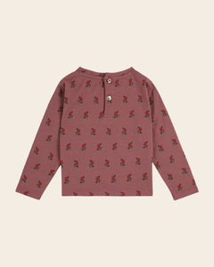 Organic cotton poppy cream T-shirt - POPPY VIOLINE