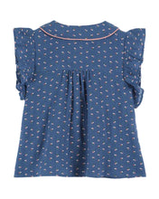 將圖片載入圖庫檢視器 Blouse - Mini blue flowers