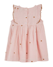 將圖片載入圖庫檢視器 Pink dress with gold embellishments on a white background