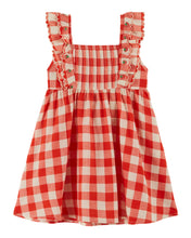 將圖片載入圖庫檢視器 Dress - Embroidered red check