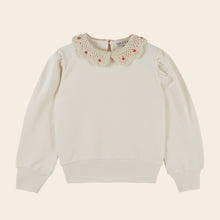 Load image into Gallery viewer, Sweatshirt Ecru crochet collar ECRU