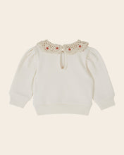 Load image into Gallery viewer, Sweatshirt Ecru crochet collar ECRU