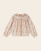 將圖片載入圖庫檢視器 Blouse Ecru and pink smocked ROSALIE