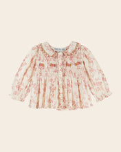 將圖片載入圖庫檢視器 Blouse Ecru and pink smocked ROSALIE