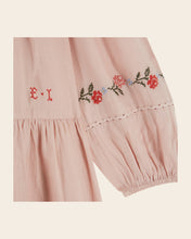 Load image into Gallery viewer, Dress Embroidered cross stitch pink ROSEAU