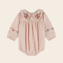 Load image into Gallery viewer, Romper Pink Cross Stitch ROSEAU