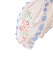 Load image into Gallery viewer, Gingersnaps Delta Center Knot Headband with embroidery, stylish hair accessory featuring a knot design and decorative embroidery.