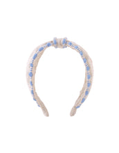 Load image into Gallery viewer, Gingersnaps Delta Center Knot Headband with embroidery, stylish hair accessory featuring a knotted design and intricate embroidery detail.