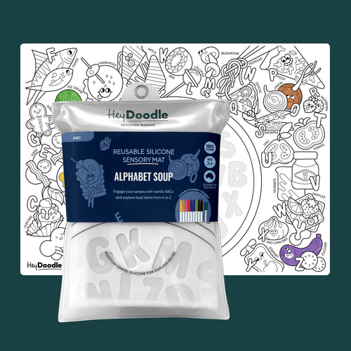 Alphabet Soup Sensory Colouring & Doodle Mat