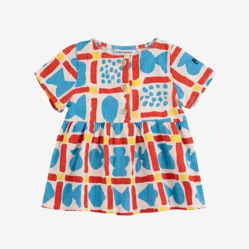 Geometric Game woven dress