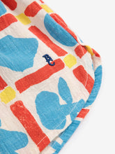 Load image into Gallery viewer, Geometric Game all over woven girl shorts