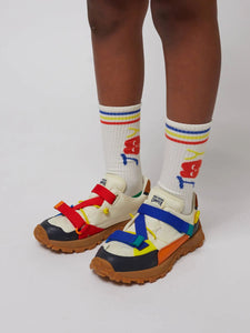 Bobo Choses x Camper - Multicolor Textile and Leather Semi-Open Shoes