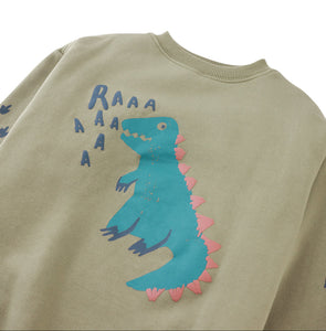 IGOR SWEATSHIRT WITH EMBOSSED DINOSAUR PRINT