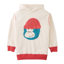 Load image into Gallery viewer, GREGORY HOODED SWEATSHIRT OFFWHITE WITH GORILLA HEAD GRAPHIC
