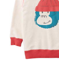 Load image into Gallery viewer, GREGORY HOODED SWEATSHIRT OFFWHITE WITH GORILLA HEAD GRAPHIC