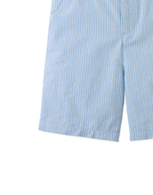 Load image into Gallery viewer, Gingersnaps Louis linen cotton stripe regular shorts in beige and white, casual bottom with elastic waist and side pockets.