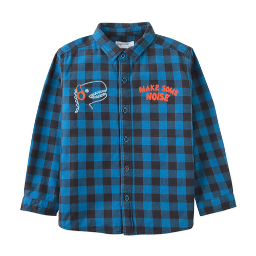 ROMAN LONG SLEEVES SHIRT NOCTURNO WITH EMBROIDERED DINO DJ