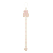 將圖片載入圖庫檢視器 Pink and beige baby rattle with a string on a white background