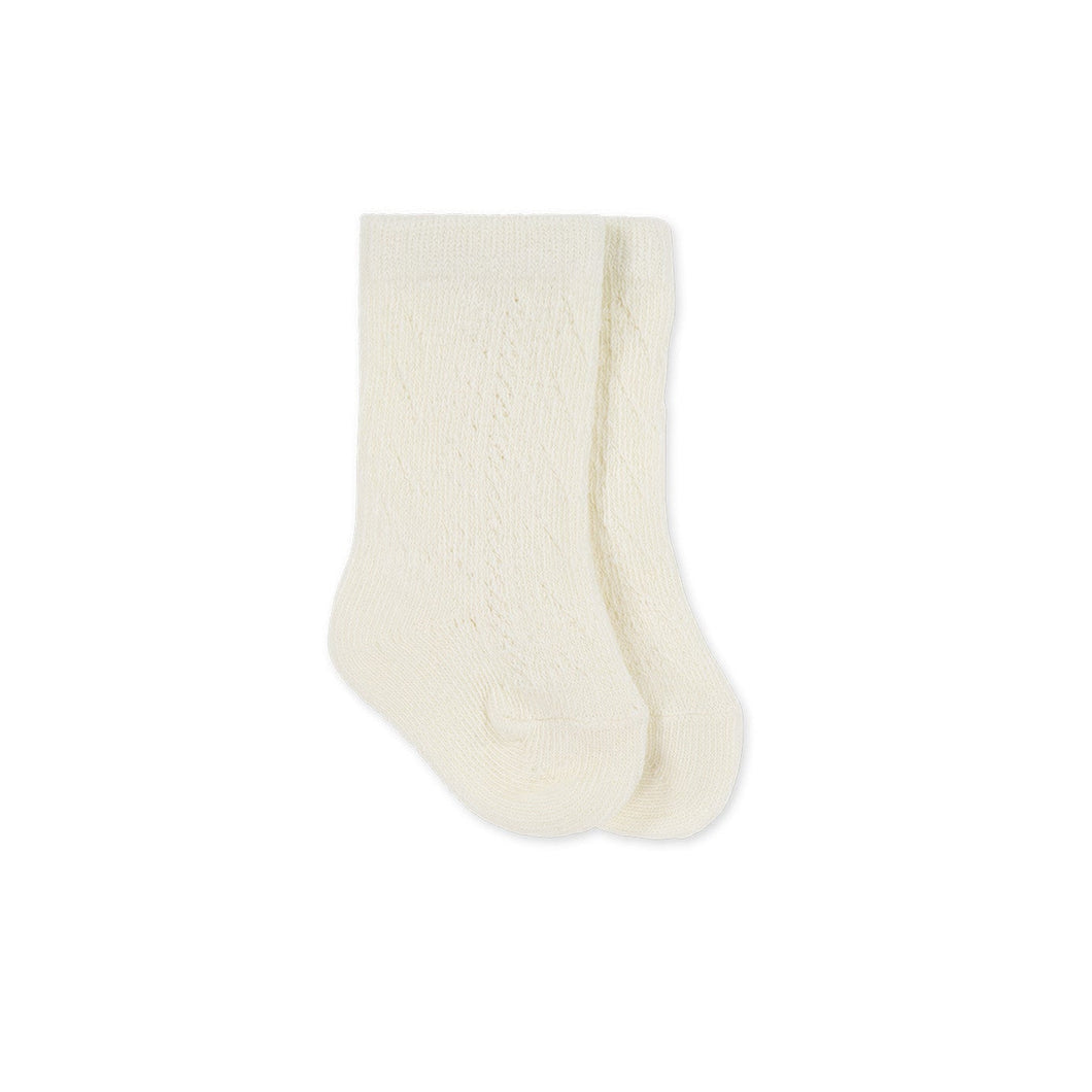 Cable Weave Knee High Sock - Plaster
