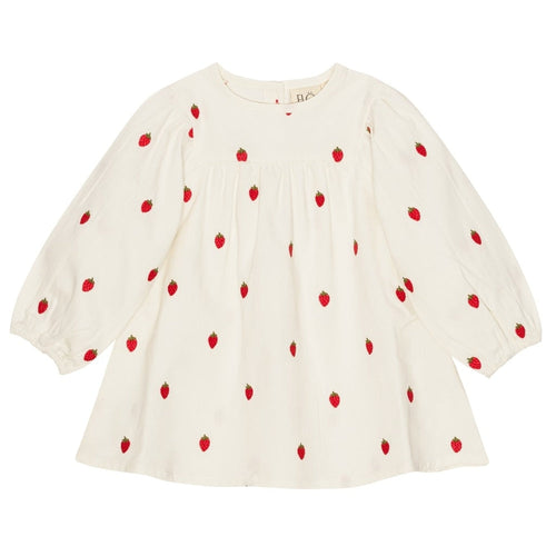 Cora Dress - White Denim Berry