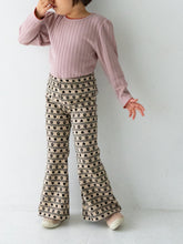 將圖片載入圖庫檢視器 Flower heart pants - Beige-black