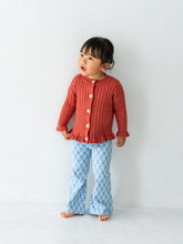 將圖片載入圖庫檢視器 Flower heart pants - Blue-ivory