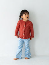 將圖片載入圖庫檢視器 Flower heart pants - Blue-ivory