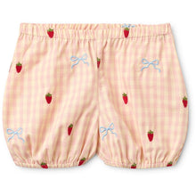 Load image into Gallery viewer, Flöss Dolly Bow Baby SS Set in Berry with gingham bow, featuring a stylish baby top with charming bow detail.